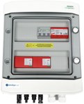 DC/AC Hermetische EMITER-Schalttafel mit Dehn 1000 V DC-Überspannungsableiter Typ 1+2, 2 x PV-String, 2 x MPPT, AC-Überspannungsableiter Typ 1+2, 16 A 3-F